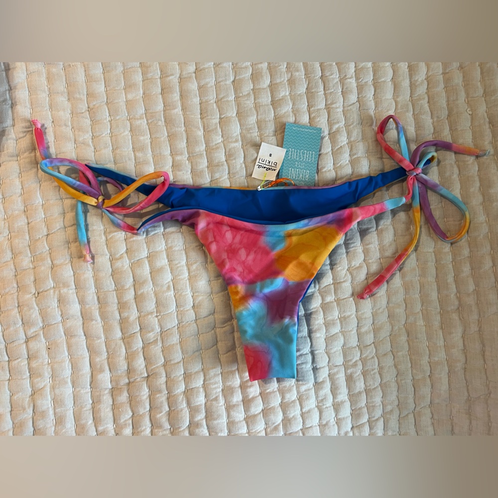 NWT Moana Bikini Tie-Dye Swim side-tie bottoms